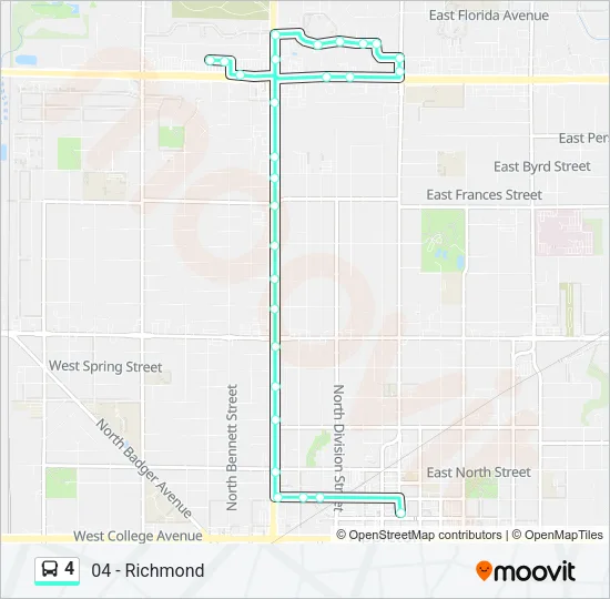 4 Bus Line Map
