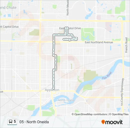 5 Bus Line Map