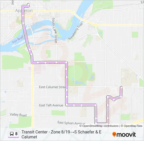 8 Bus Line Map