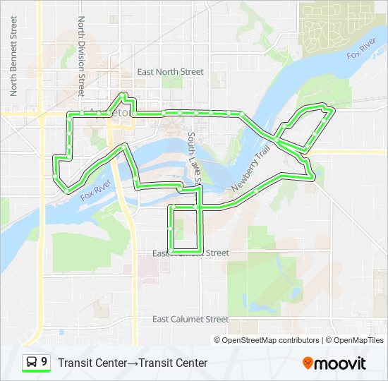 9 Bus Line Map