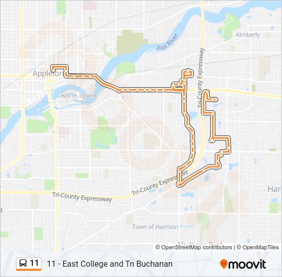 11 Bus Line Map