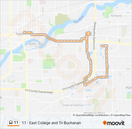 11 Bus Line Map
