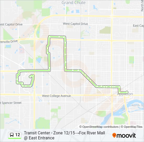 12 Bus Line Map