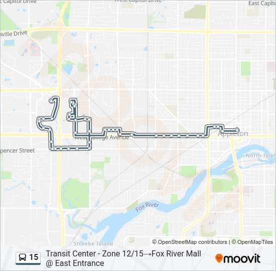 15 Bus Line Map