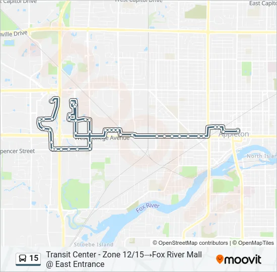 15 Bus Line Map