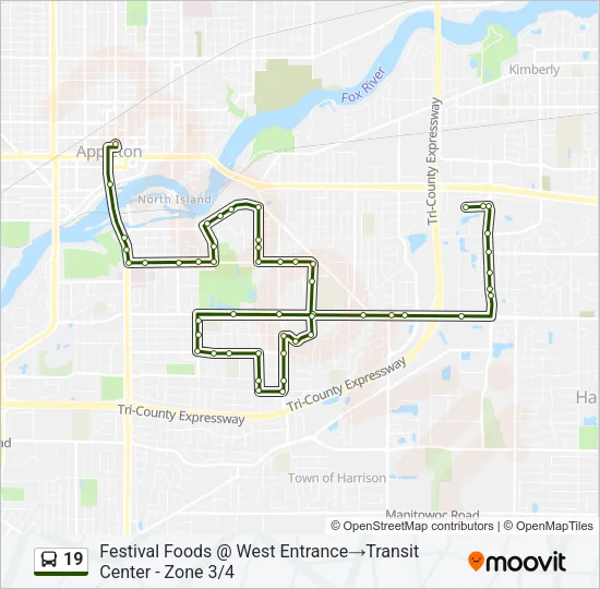 Mapa de 19 de autobús