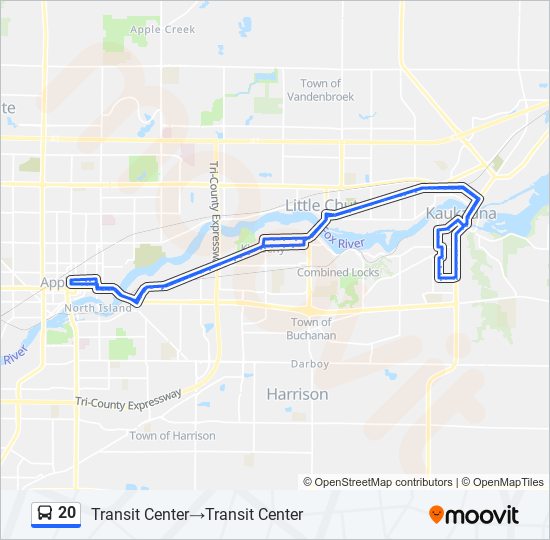 20 bus Line Map