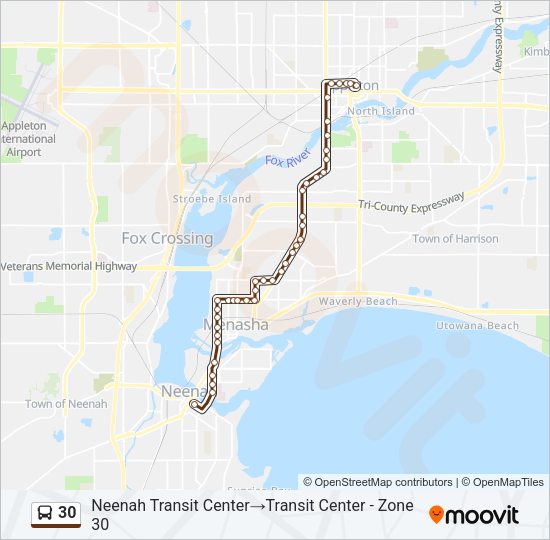30 Bus Line Map