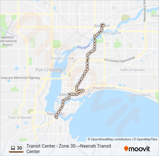 30 Bus Line Map
