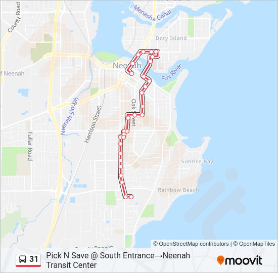 31 Bus Line Map