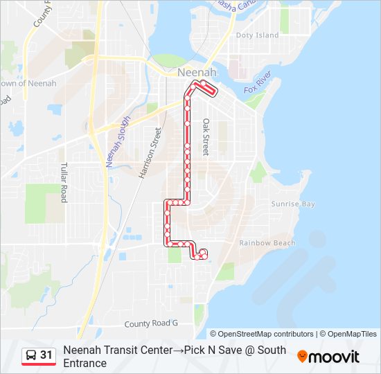 31 Bus Line Map