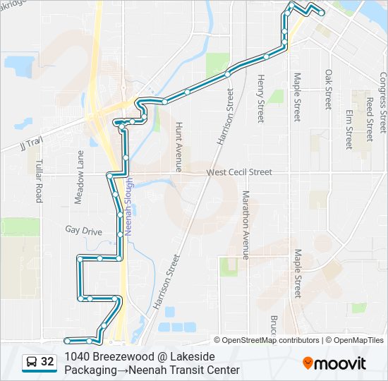 32 Bus Line Map