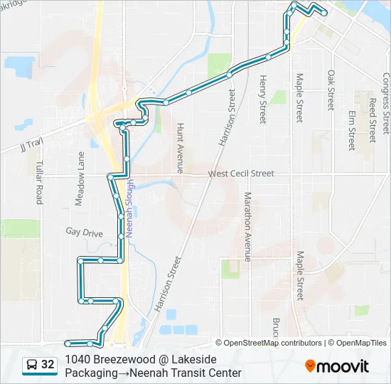32 Bus Line Map