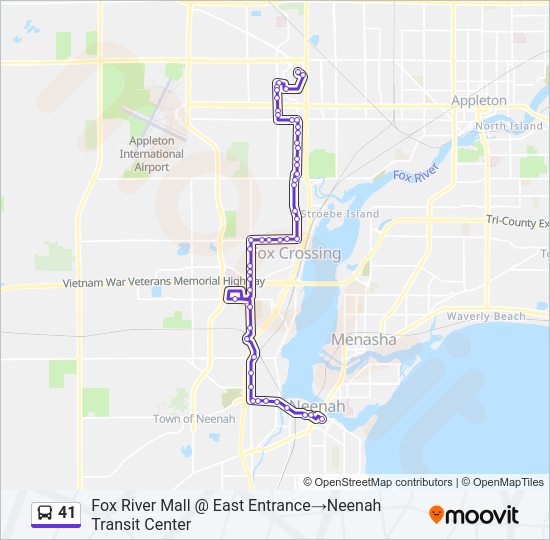 41 Bus Line Map