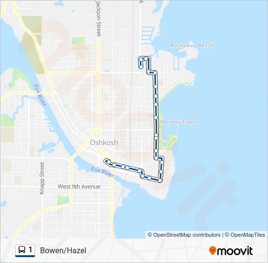 1 Bus Line Map