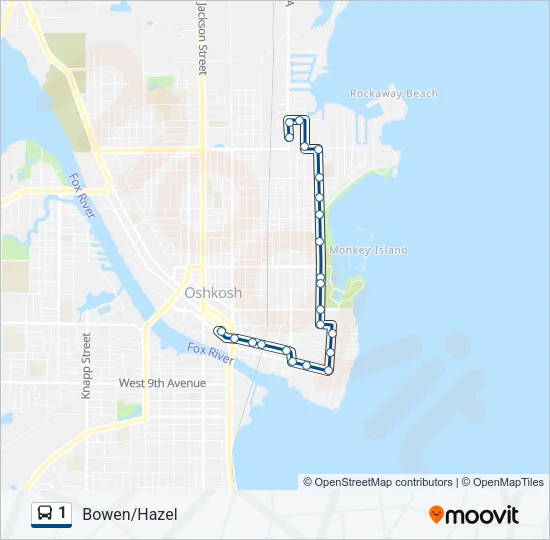 1 Bus Line Map