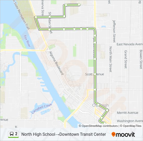 2 Bus Line Map