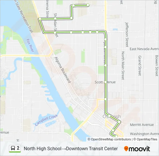 2 Bus Line Map