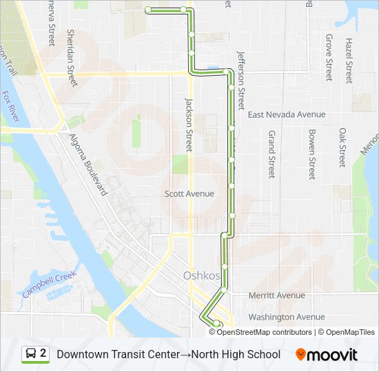 2 Bus Line Map