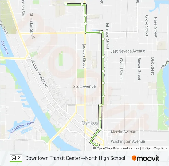 2 Bus Line Map