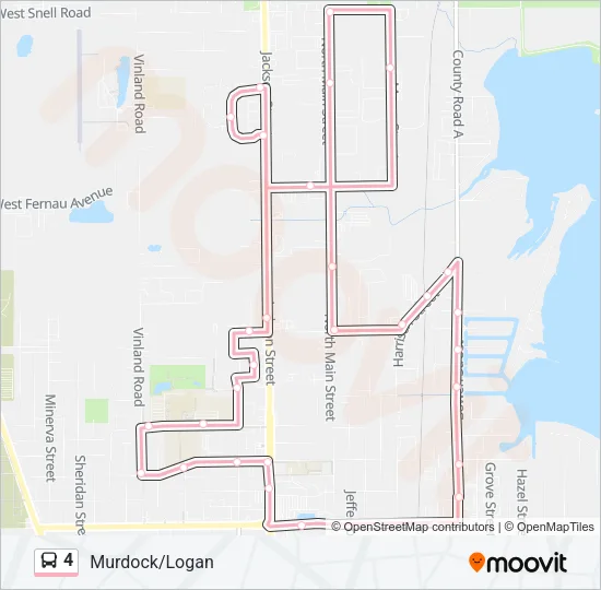 4 Bus Line Map