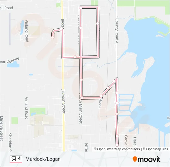 4 Bus Line Map