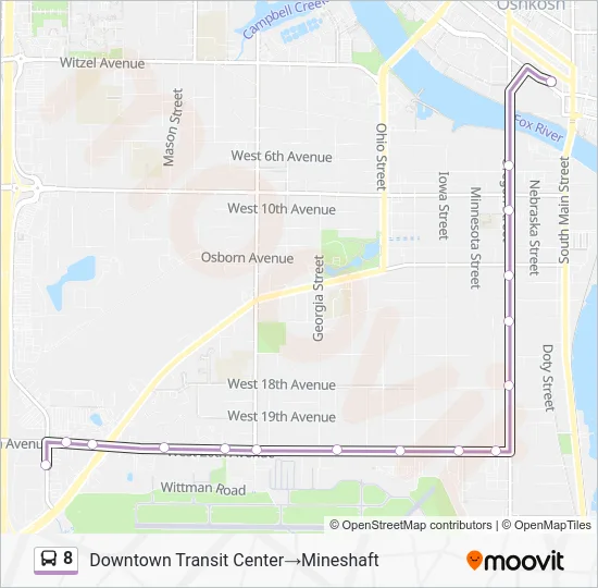 8 Bus Line Map
