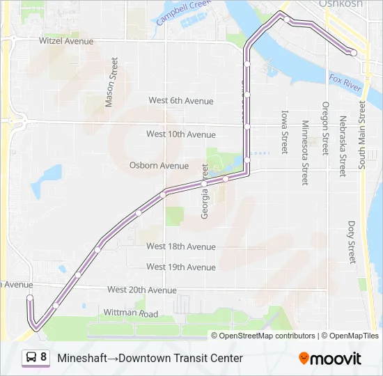 8 Bus Line Map