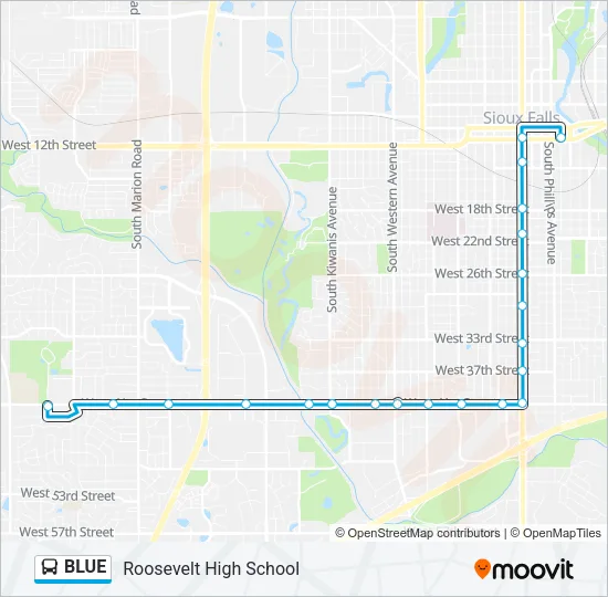 BLUE Bus Line Map