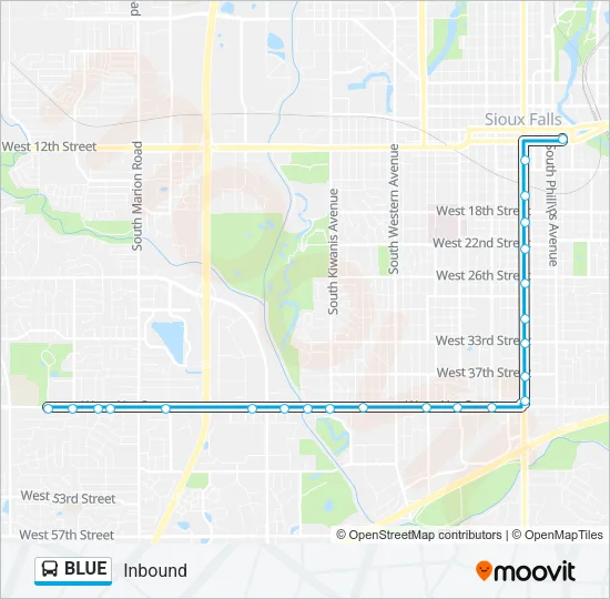 BLUE Bus Line Map