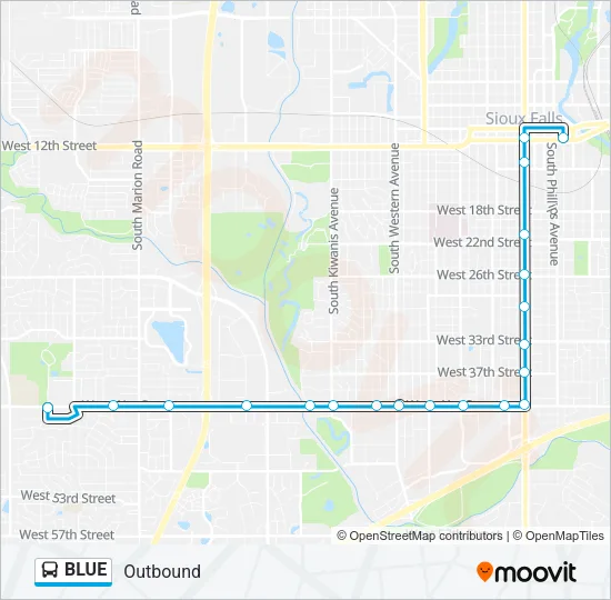 BLUE Bus Line Map
