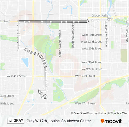 GRAY Bus Line Map