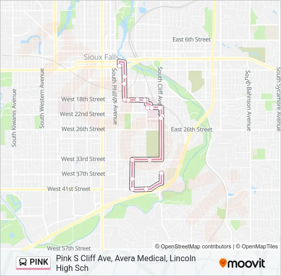 PINK Bus Line Map