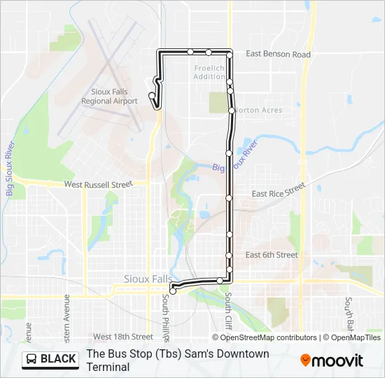 BLACK Bus Line Map