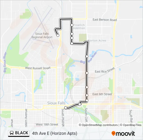 BLACK Bus Line Map