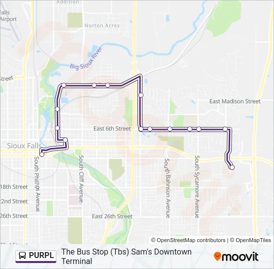 PURPL Bus Line Map
