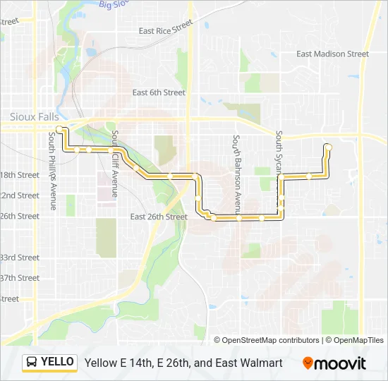 YELLO Bus Line Map