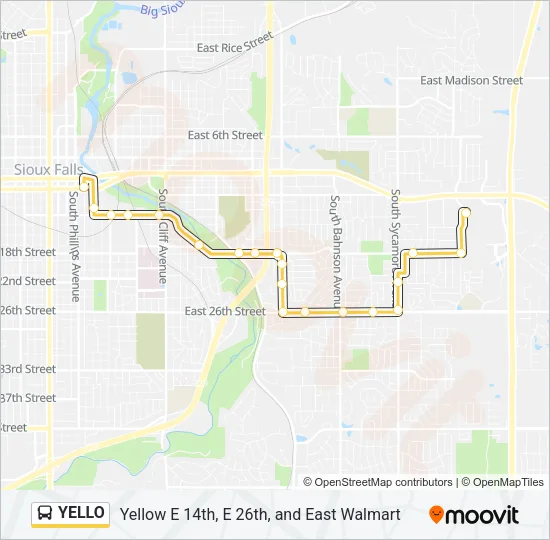 YELLO Bus Line Map