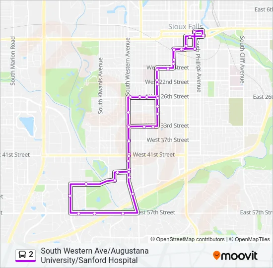 2 Bus Line Map