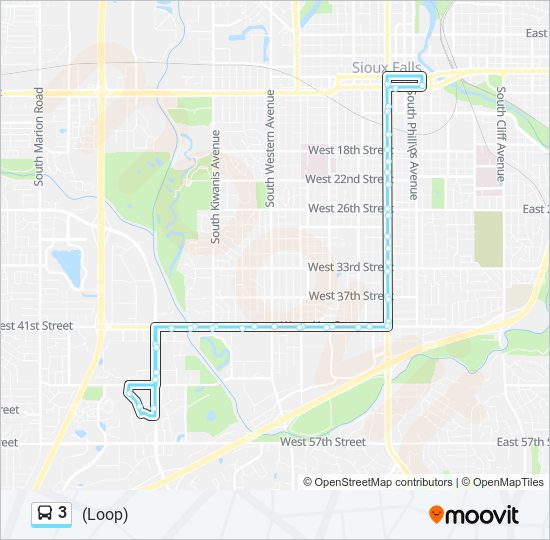 Mapa de 3 de autobús