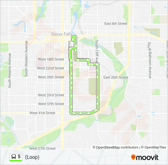5 Bus Line Map