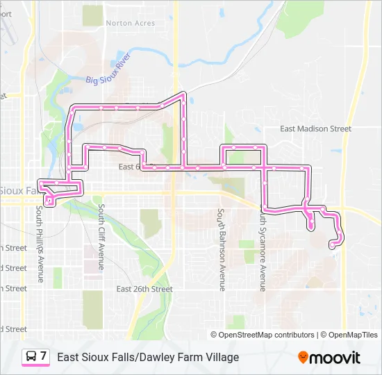 7 Bus Line Map