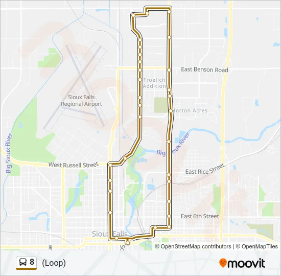 8 Bus Line Map