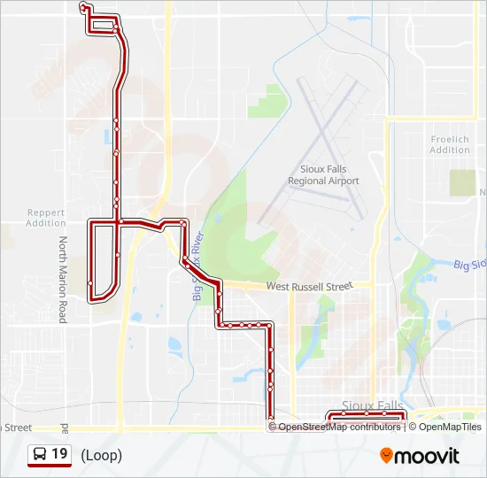 19 Bus Line Map