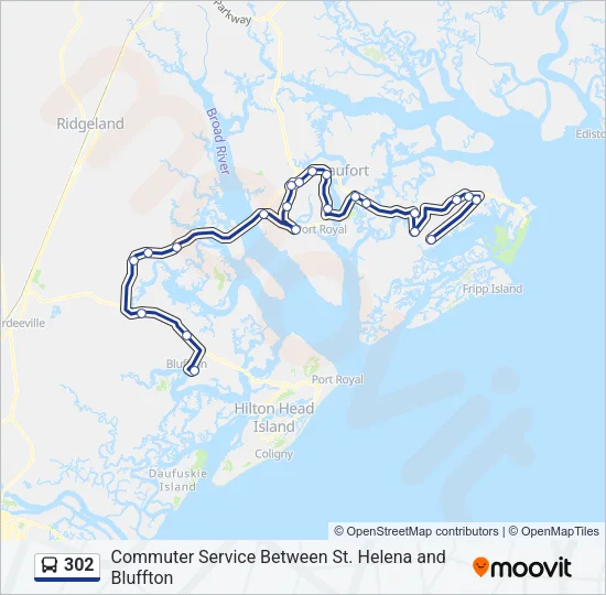 302 Bus Line Map