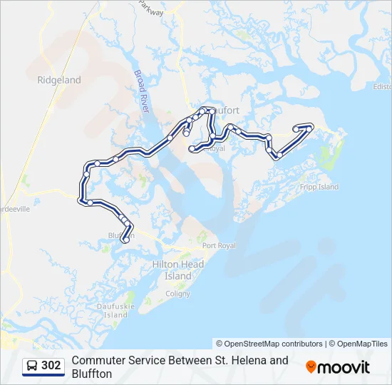 302 Bus Line Map