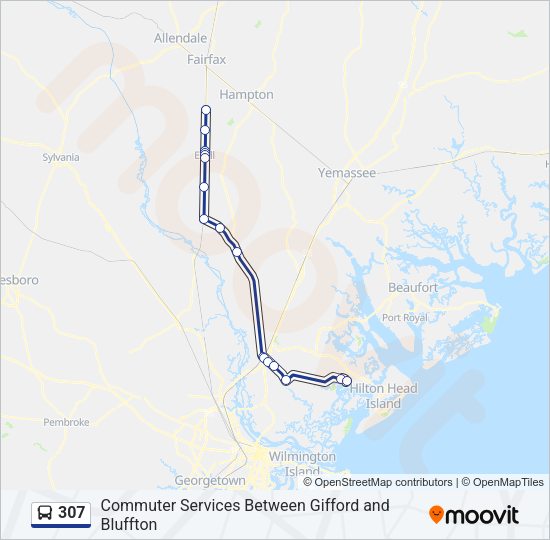 307 Bus Line Map