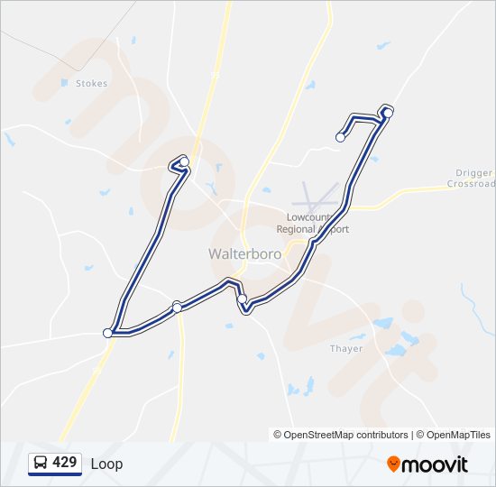 429 Bus Line Map