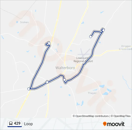 429 Bus Line Map