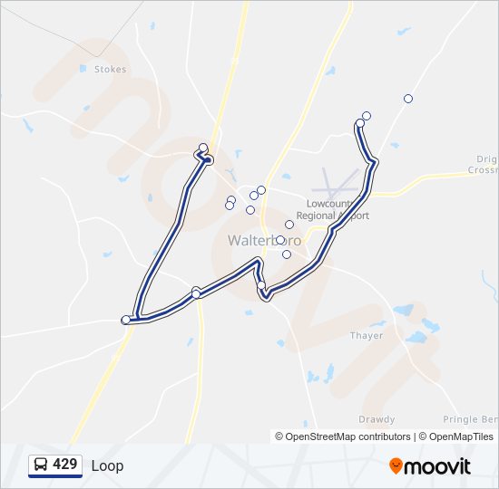 429 Bus Line Map